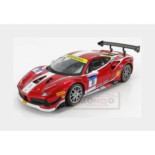 1:24 BURAGO Ferrari 488 Challenge #11 Racing 2017 Red Met BU26308 - Immagine 2 di 2