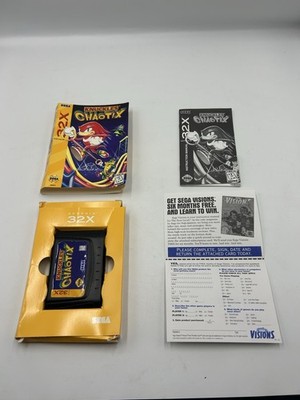 Sega Genesis 32X Game Knuckles Chaotix CIB Complete In Box Authentic Tested 