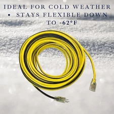 Husky VividFlex 25 ft. 12/3 Heavy Duty Indoor/Outdoor Extension Cord with Light