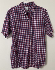 3 Men's L.L.Bean Plaid Button Down Shirt L-Tall RWB-coral-green summer 100cotton