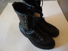 Wesco Boots Men's Size 8 E Black Jobmasters Wild Land Fire Boot Made In USA 