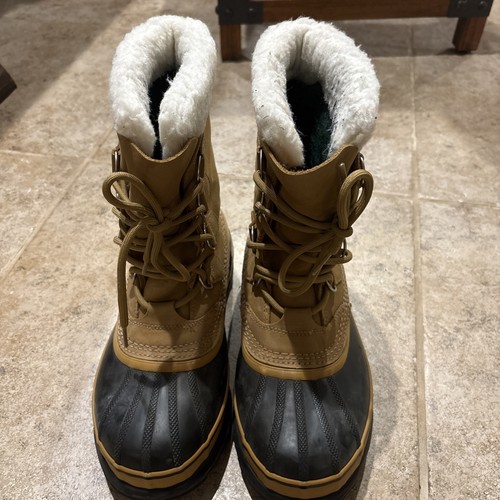 Sorel Women's Leather Waterproof Caribou Winter Boots Size 8 - Picture 11 of 11