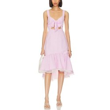 Bcbgeneration Chic Phalaenopsis Lavender Combo Tie Front Gingham Dress Size XXS
