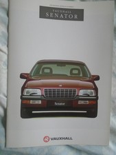 Vauxhall Senator range brochure 1993 models Ed 1 UK market