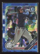 2019 Bowman Draft Sapphire #BDC-52 Derian Cruz Blue Sapphire #/99 Braves (B)