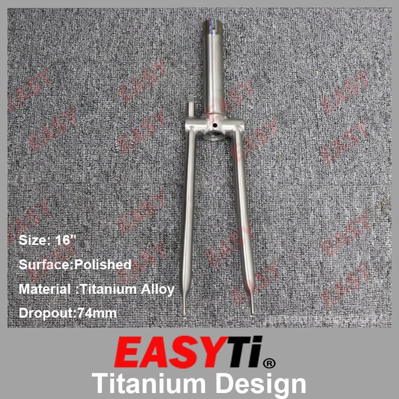 EasyTi Titanium Disc Brake Fork for Brompton Folding Bike frame 1&1/8"-Threaded - Image 2 of 4