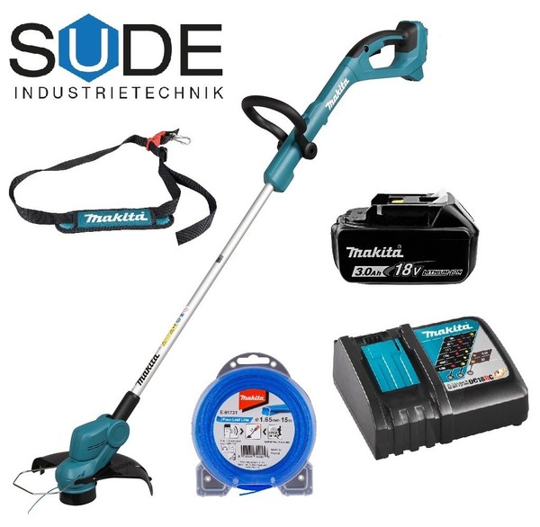 Makita 18V Akku Rasentrimmer DUR193Z Inkl. 3,0 Ah Akku + LadegeräT Freischneider-image