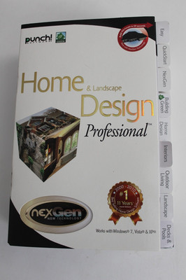 Home And Landscape Design Professional w/ NexGen Technology - Punch Software NEW