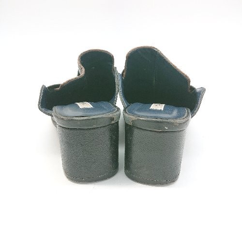 Ameri Sabo Chunky Heel Plain Leather Style Plain … - image 4