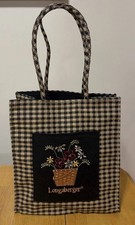 LONGABERGER Mini Tote Basket Checkered Bag NWOT