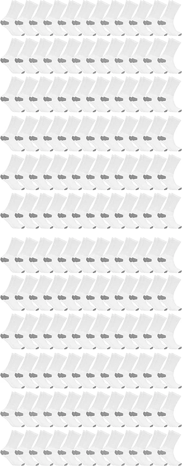 144 Pairs Mens & Womens Quarter Ankle Socks, Cotton, Donation Homeless