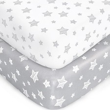 Crib Sheets Boys/Girls 2 Pack Fitted Crib Sheet Standard Size Crib  Toddler