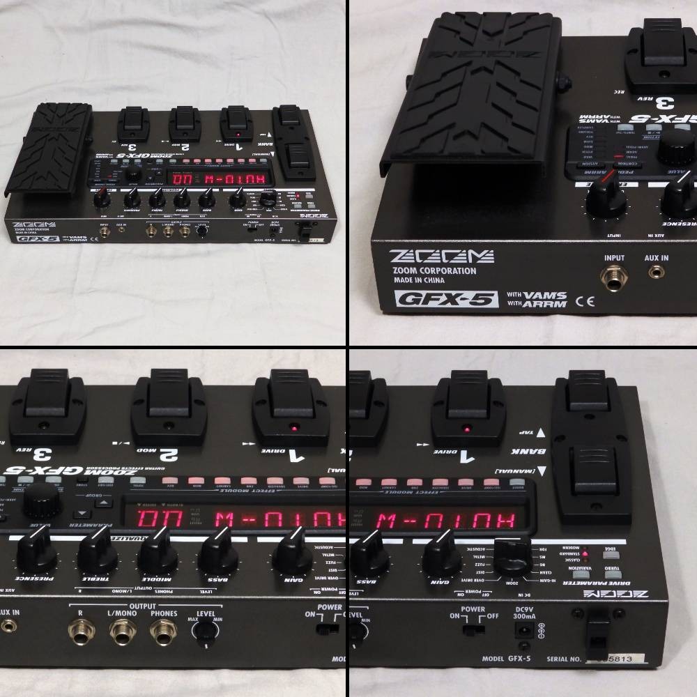 ZOOM マルチエフェクター GFX-5 純正ACアダプター付き 動作確認済み
