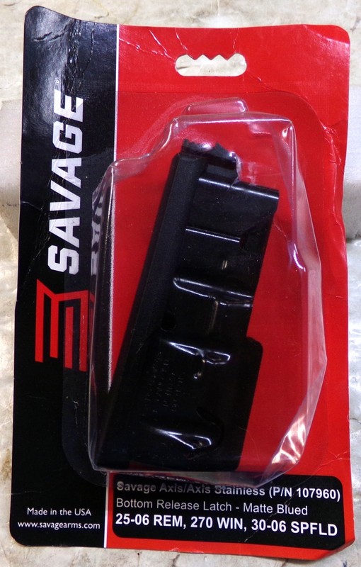 Savage 55233 Axis Long Action 25-06, 270, 30-06, 4 round Magazine     #2868