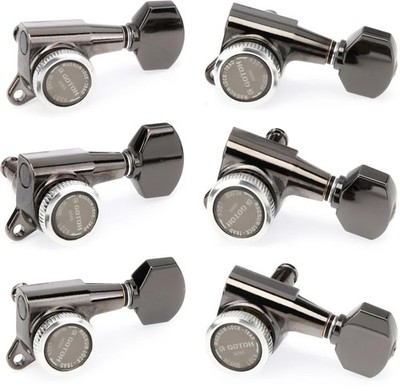 Gotoh SG381-07 MG-T Locking Tuning Machine Set - 6 In-line Right-handed, Cosmo