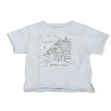 Rylee + Cru Raw Edge Tee Amalfi Coast Top Size 6-12 Months Baby Toddler