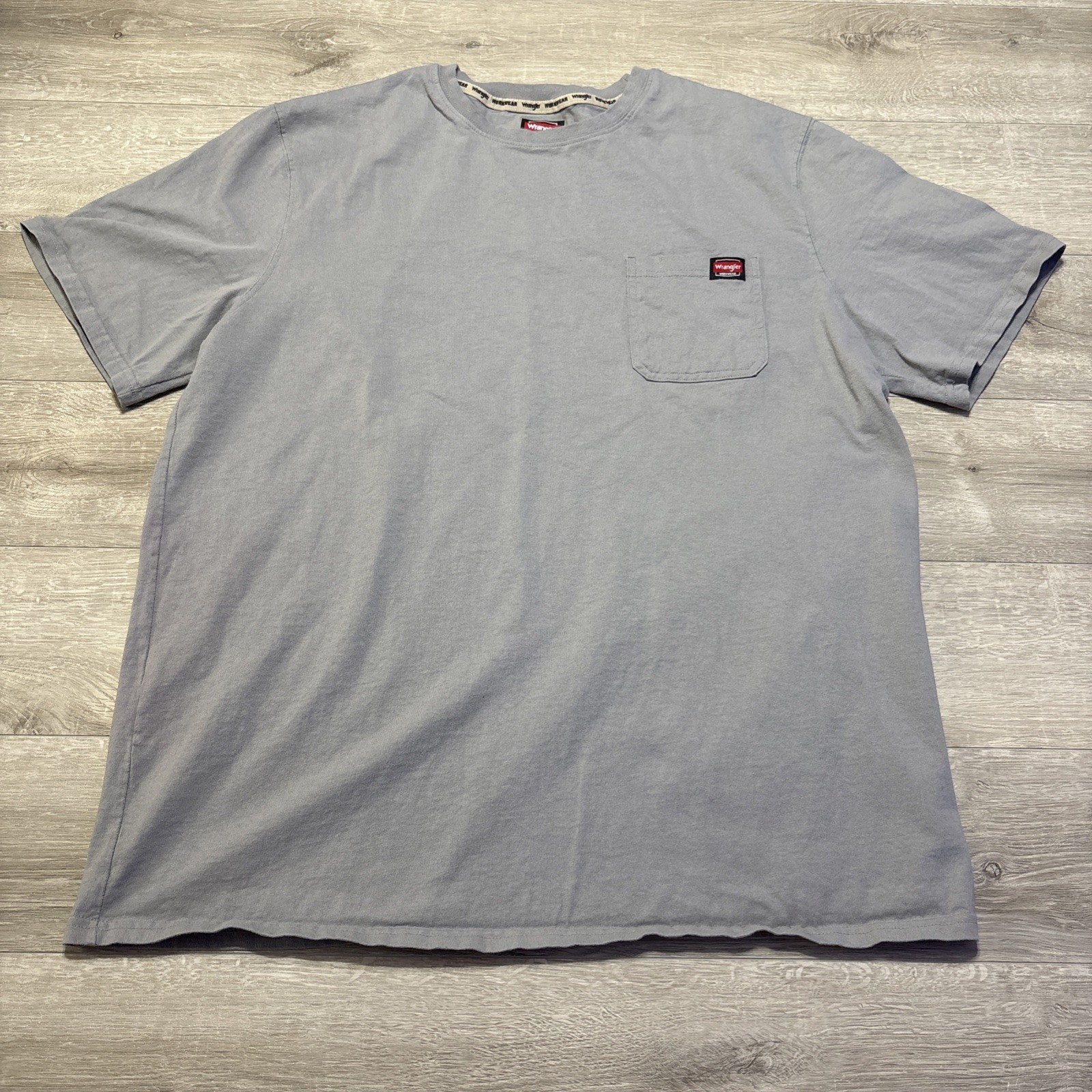 Wrangler Workwear Men's 2XLT Gray Pocket T-Shirt Heavyweight Short Sleeve