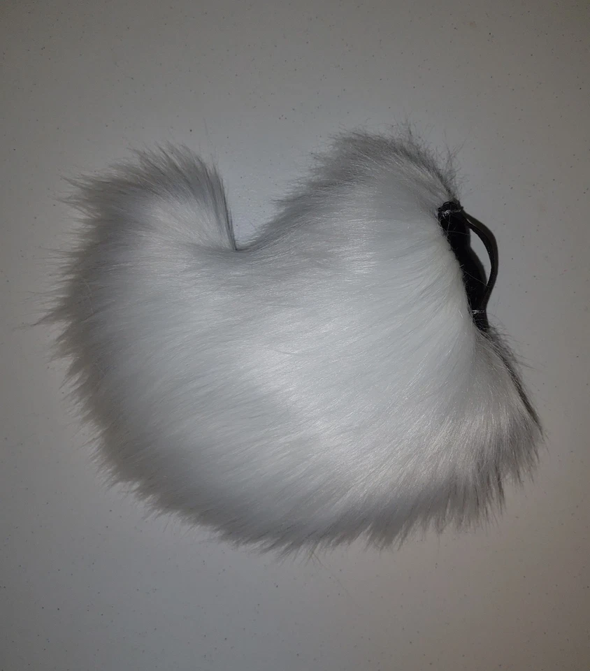 白兔毛皮服部分动物服装吉祥物头尾! — 第 3/4 张图片