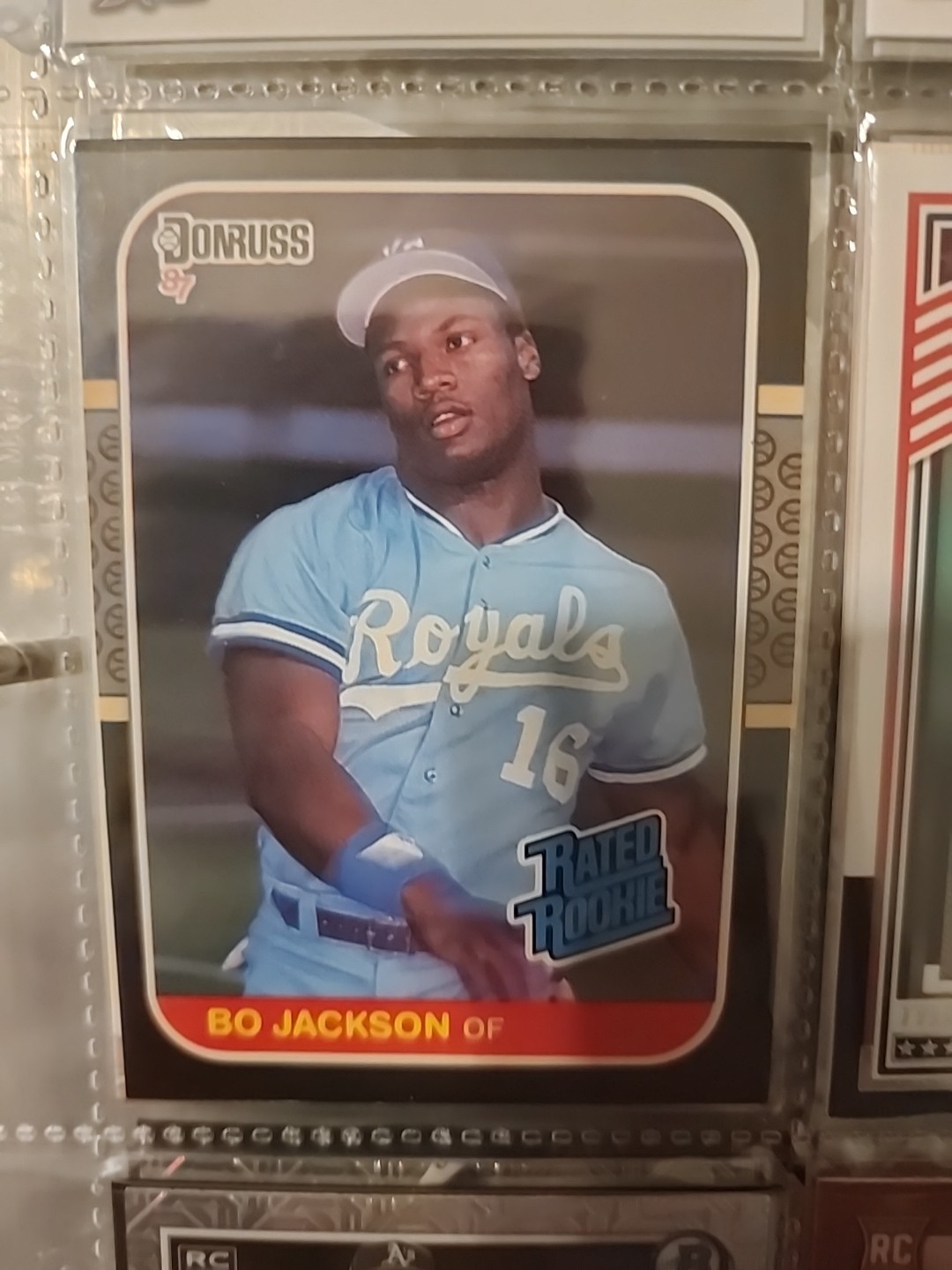 1987 Donruss Rated Rookie Bo Jackson #35 (RC)