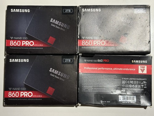 4x Samsung 860 Pro 2TB 2.5" SSD MZ-76P2T0B/EU