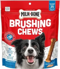 Milk-Bone Brushing Chews Daily Dental Dog Treats, Chicken Flavor, Large, 25...