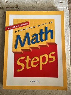 Math Steps Level K (California Edition) (Houghton Mifflin Math Steps) BRAND NEW