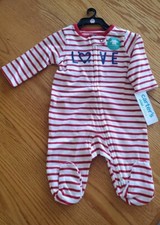 Striped One Piece Carter's Child Of Mine 0-3 Months Unisex Sleep And Play