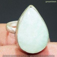 Amazonite Gemstone Ethnic Handmade Ring Jewelry US Size- 6 GR-30208