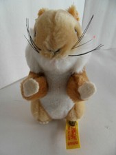 Steiff hamster with button flag stuffed animal made in Germany 1497