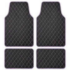 4 Pieces Carbella Diamondluxe Floor Mats For Cars Trucks Suvs Vans - Purple 4 Pieces Carbella Diamondluxe Floor Mats For Cars Trucks Suvs Vans - Purple
