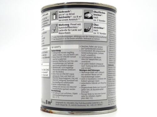 Vincent Metallic Effekt Lack - Holz Metall Kunststoff Glänzend 0,5 L - Perlmutt - Bild 3 von 5