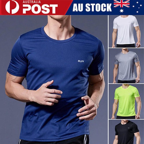 Men Quick Dry Sports TShirt Rash Guard Swim Shirt Short Sleeve Workout