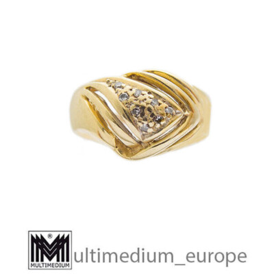 Vintage Gelbgold Ring Diamanten 14ct gold diamonds