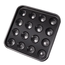 2 -1/4" Black Plastic Billiard Pool Ball Carrying Tray/Holder/Case holds 16 Ball