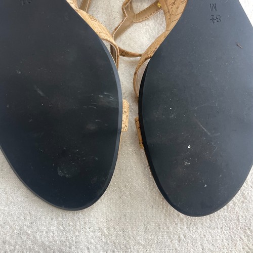 Vaneli Natural Cork Wedge Strappy Casual Sandals Beige 8.5 M Sling Back - Picture 12 of 12