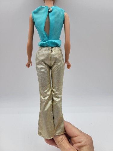 Tlc MOD Era Barbie Doll GLOWIN' GOLD #3354 Gold Lame Pants Top Mattel 1972 - Picture 3 of 22