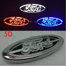 New Modified Car Front Emblem Badge Automotive Trunk 5d Led Light For Ford Red
