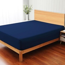 100 Egyptian Cotton 400 Thread Count Twin XL Size Sateen Fitted Sheet Only D...