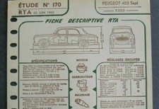 Revue technique Peugeot 403