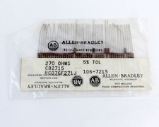 Lot of (345) Allen Bradley RC07GF271J Carbon Composition Resistors 270 Ohms 1/4W