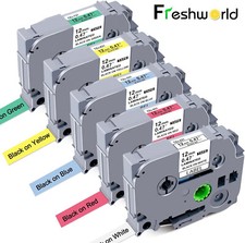 TZ-231 TZe-231 PT-D210 5 Pk Compatible Label Maker Tape 12mm for Brother P-Touch