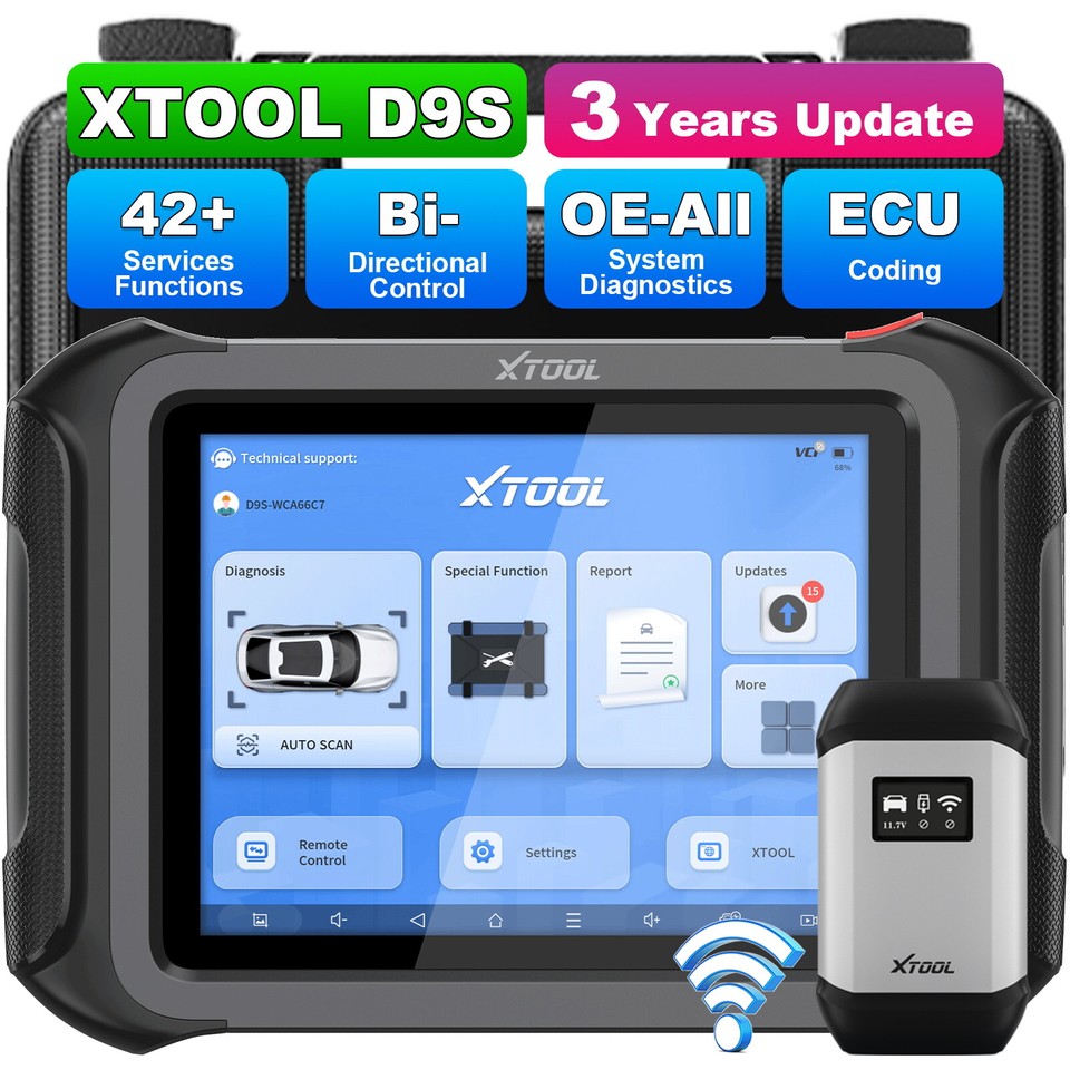 XTOOL D9S Car Diagnostic Tool OBD2 Scanner Bidirectional FCA AutoAuth