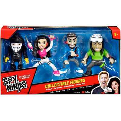 Spy Ninjas 4 Pack Collectible Figures Vy Qwaint, Daniel Gizmo