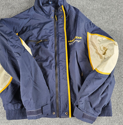 GOODYEAR ジャケット #1 in Racing Vintage Goodyear Official #1 in Racing Jacket Mens XL Navy Yellow