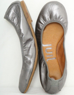 Juil The Flat 4205 Pewter Metallic Slip on Ballerina Ballet Flats shoes Womens 5