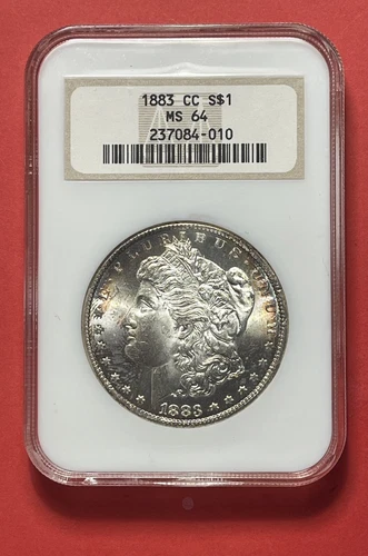 1883 CC Morgan Silver Dollar, NGC graded MS64, nice toning, gorgeous!