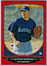2013 Bowman Chrome STEFEN ROMERO RC RED Wave Refractor #13/25!! Dodgers ASU