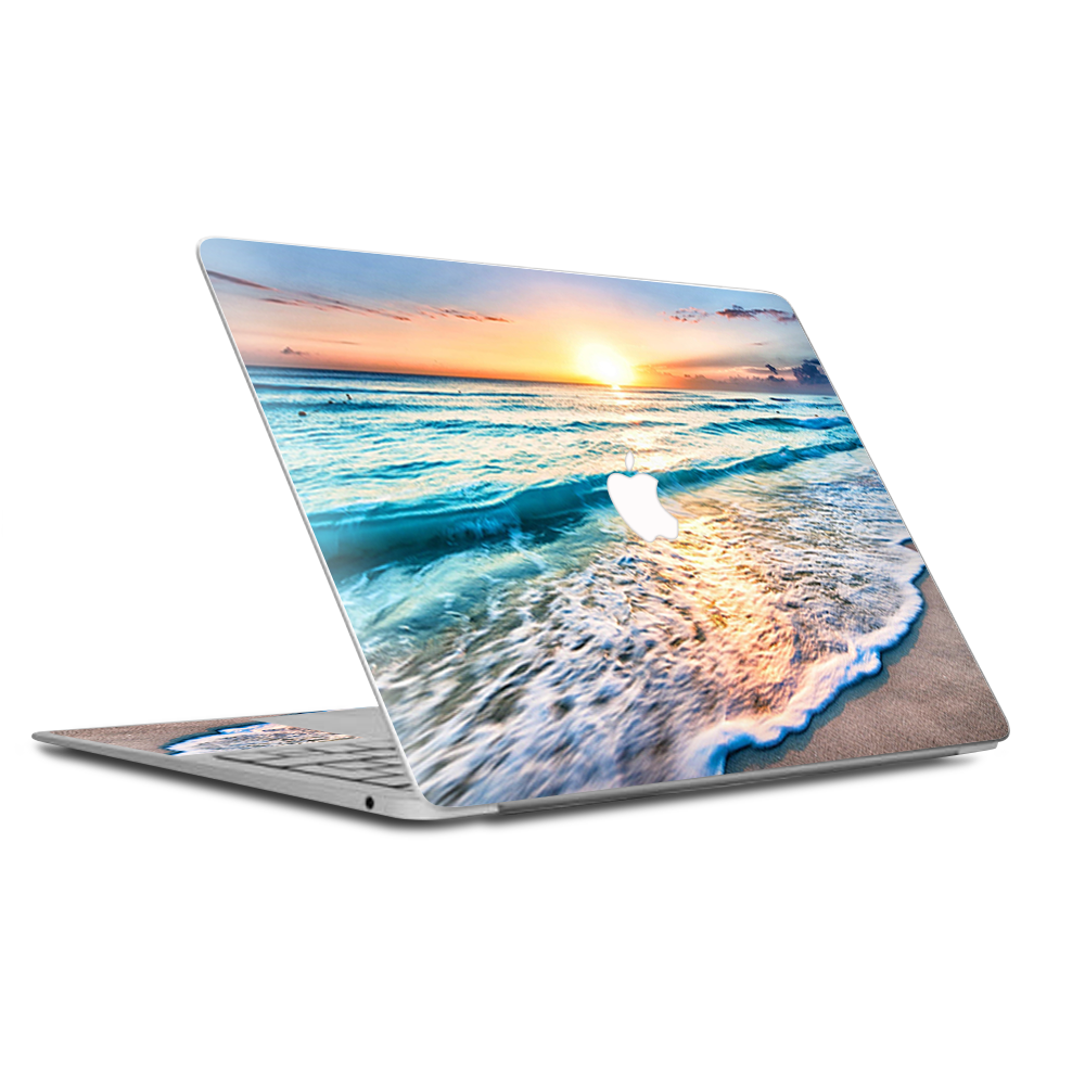 Skin Decal Wrap for Macbook Air 13 Inch 13 - Beach Tide Water Rocks