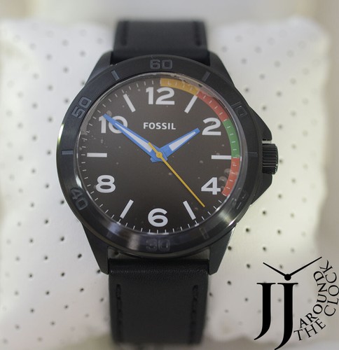 New FOSSIL Modern Century 3 Hand Black Leather BQ2356  - Picture 1 of 5