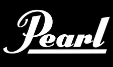  Pearl Drum Logo Bass Drum Decal Die cut - White 8" wide